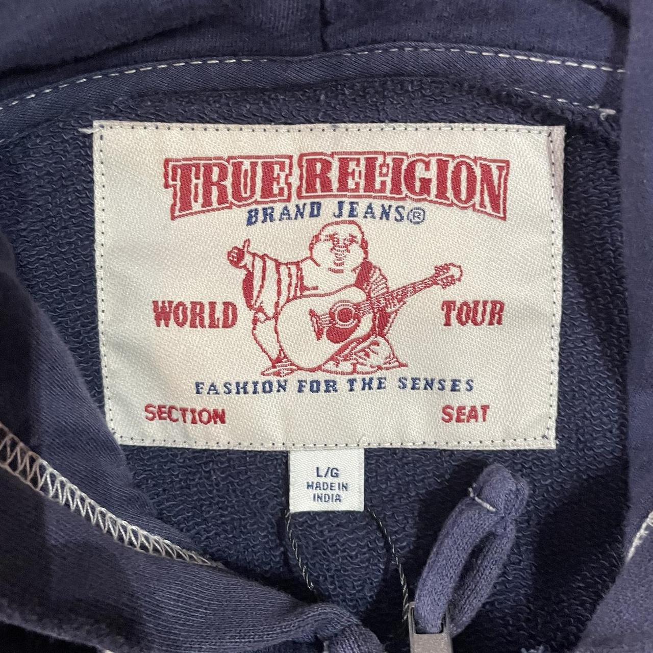 Navy true religion zip up