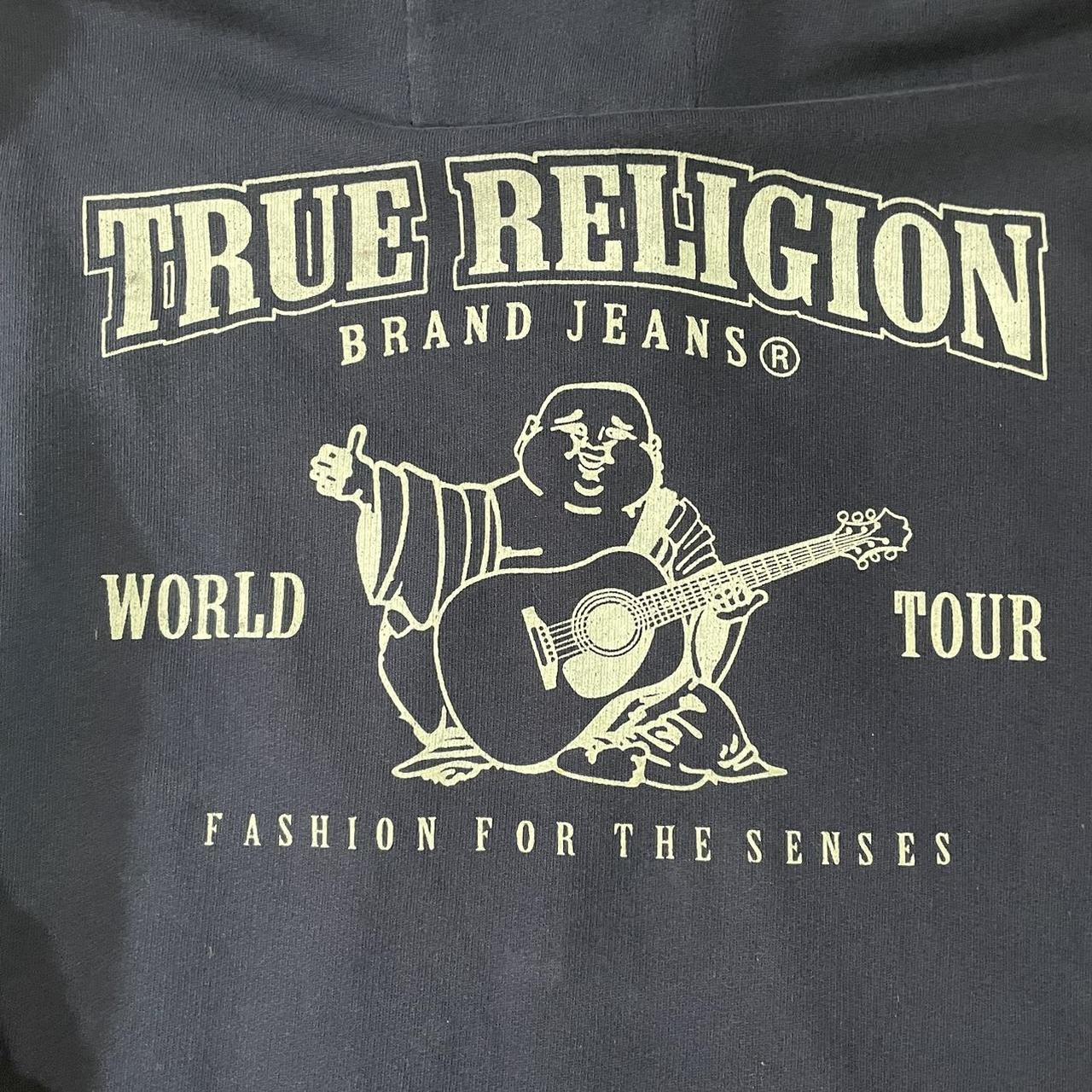 Navy true religion zip up