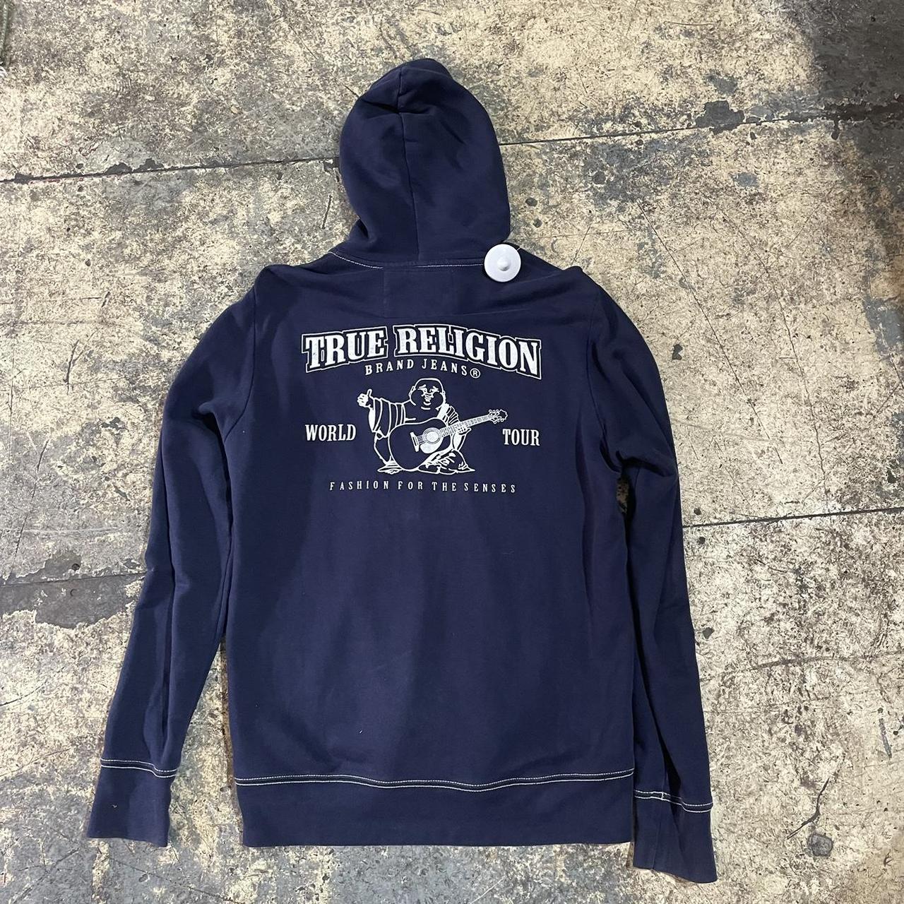 Navy true religion zip up