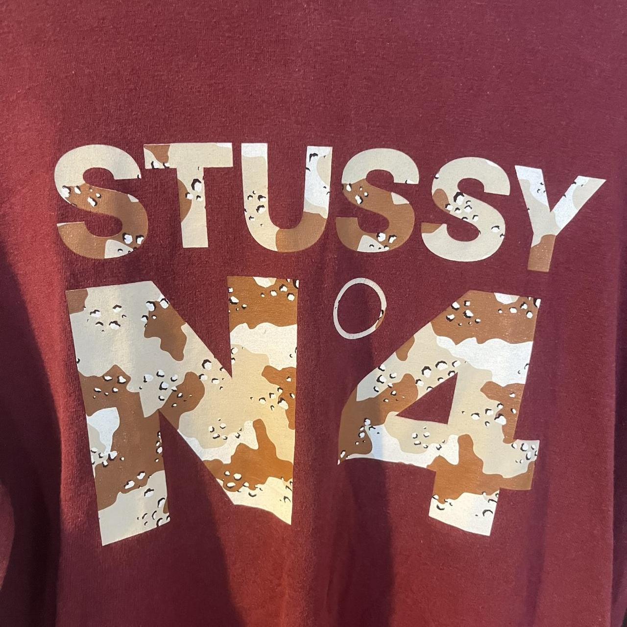 Stussy burgundy long sleeve shirt Size M
