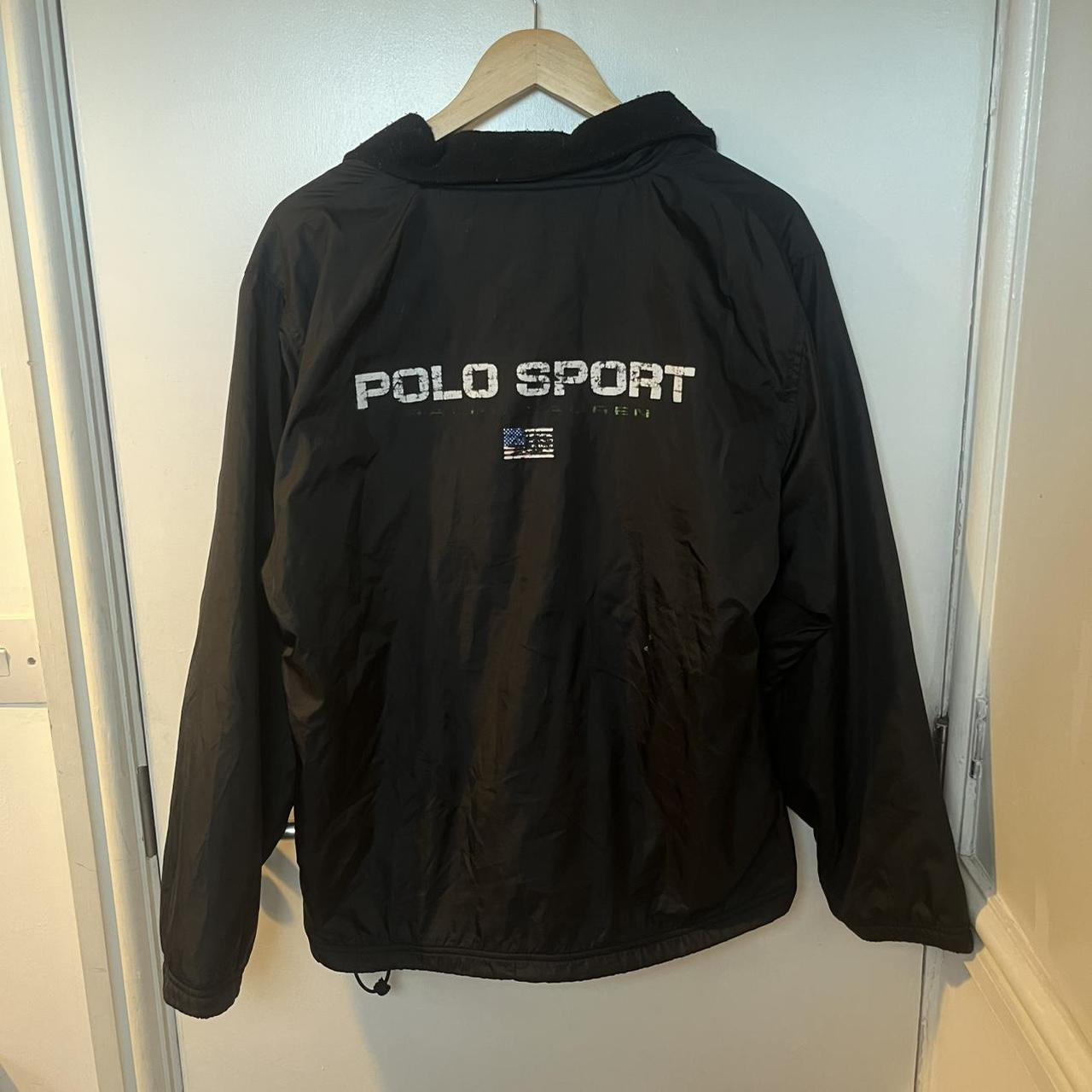 Ralph Lauren polo sport black windbreaker jacket wear as seen