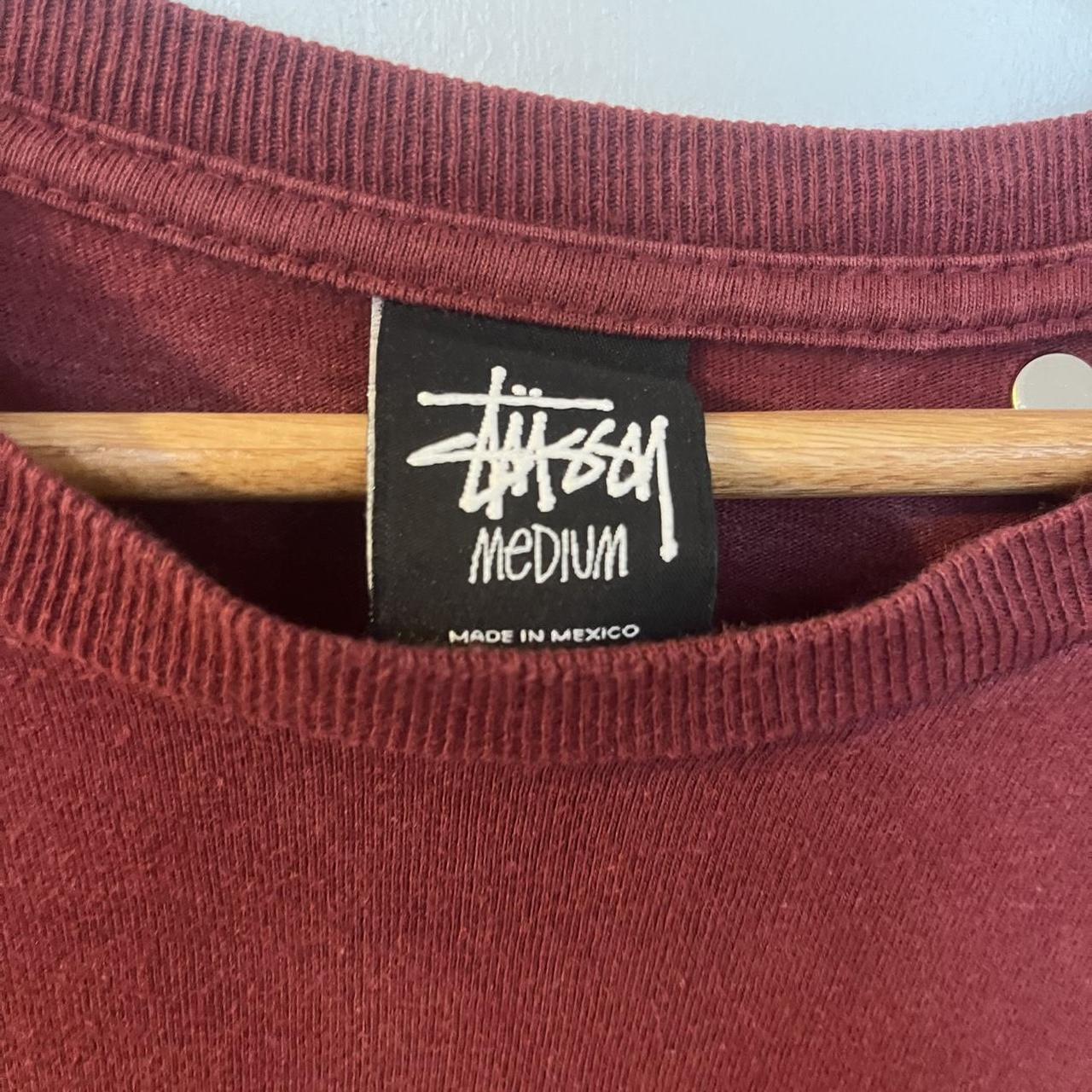 Stussy burgundy long sleeve shirt Size M