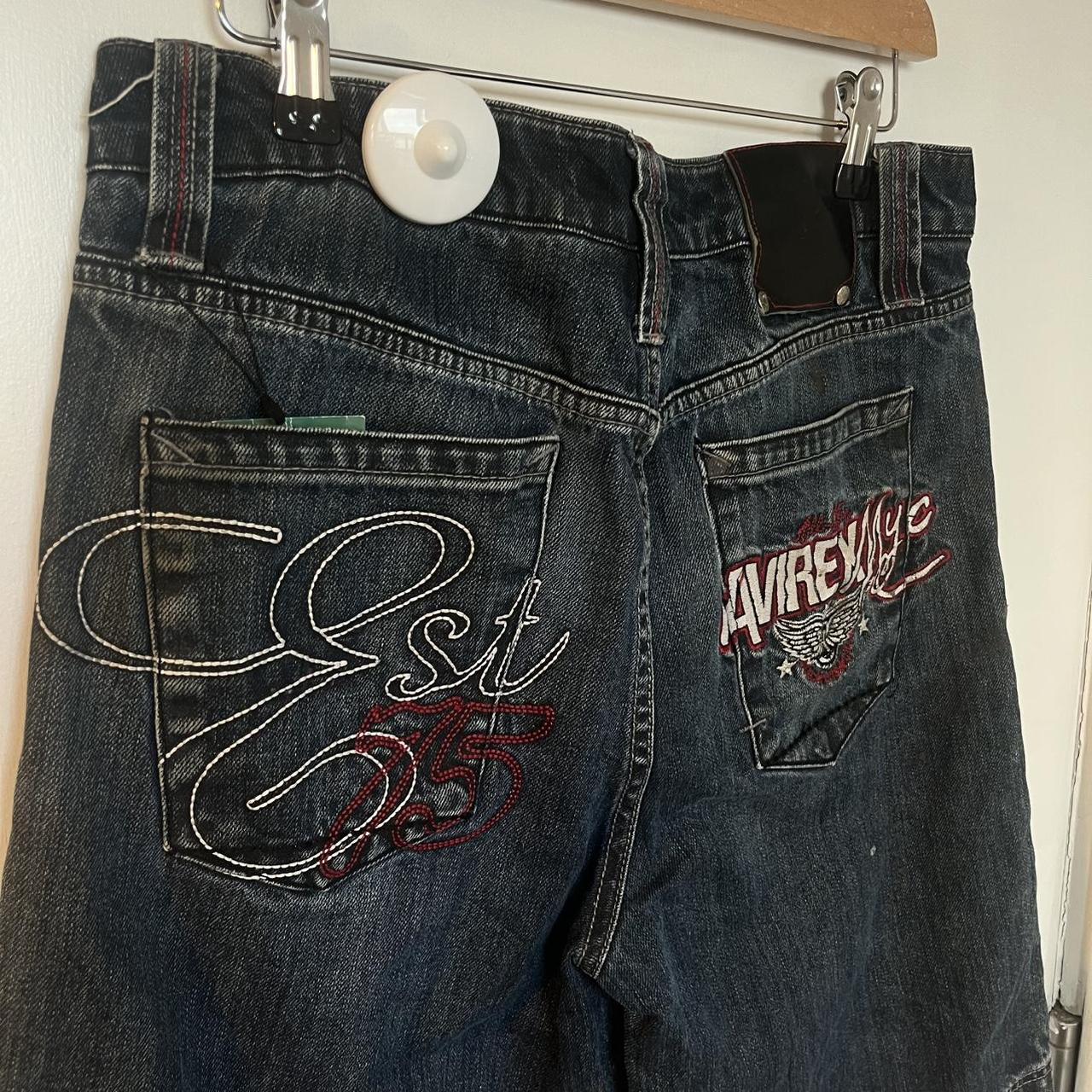 Avirex embroidered denim jorts Size 30"