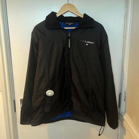 Ralph Lauren polo sport black windbreaker jacket wear as seen